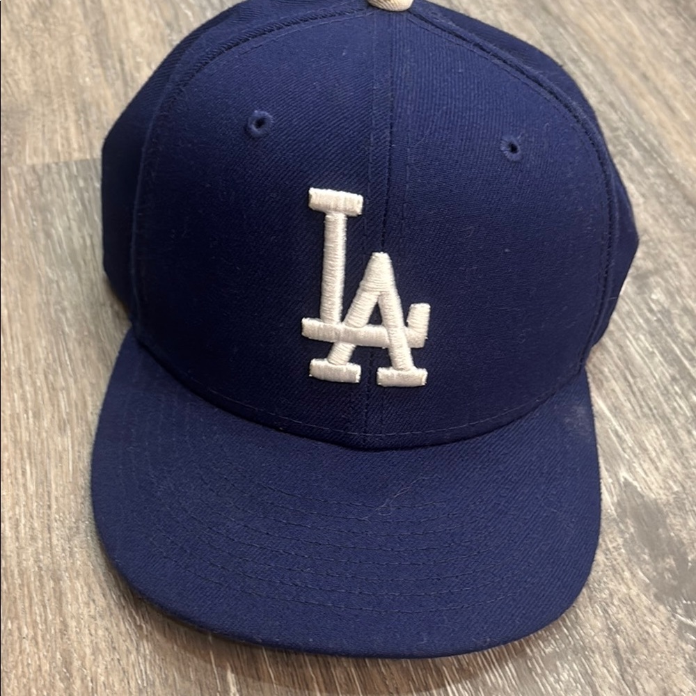 New Era Kids Dark Blue LA fitted hat 6 7/8